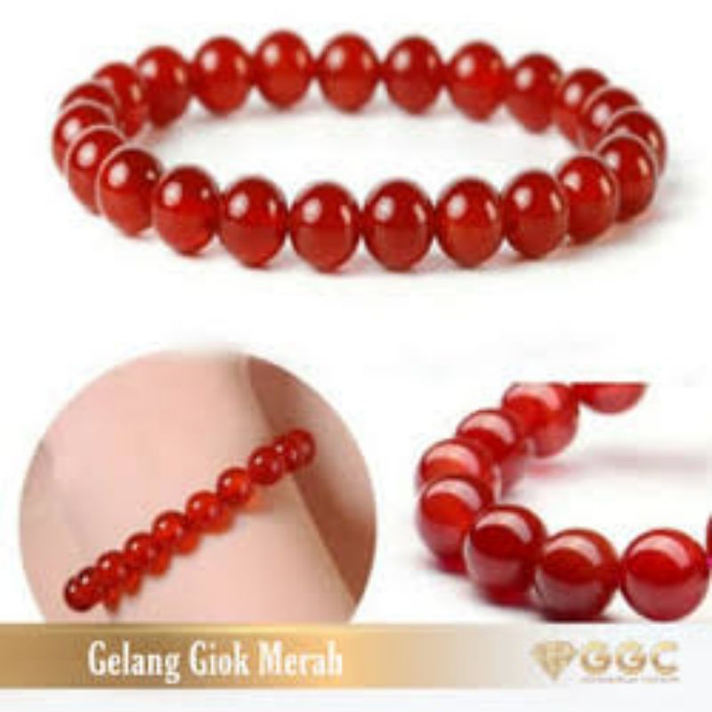 GELANG GIOK BATU MERAH KEBERUNTUNGAN(BISA COD)