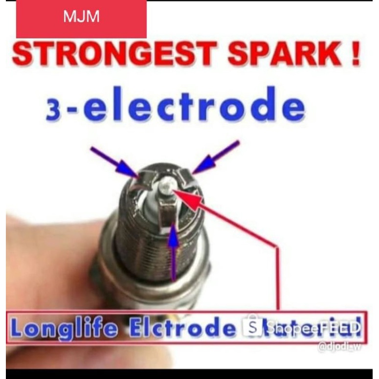 busi racing kaki 3 drat panjang Vario Beat Scoopy busi racing motor kaki 3 merk bogo