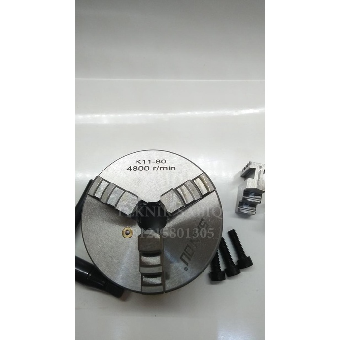 Chuck bubut 3 inc 3 Jaw Claw Bubut 3 Jaw Catokan Kepala Bubut 3" 3