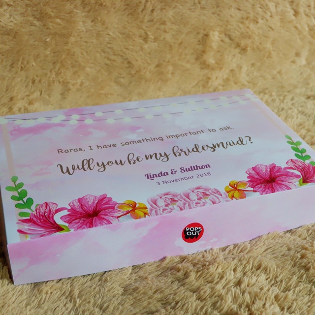 

bridesmaid box/ kotak bridesmaid (custom)