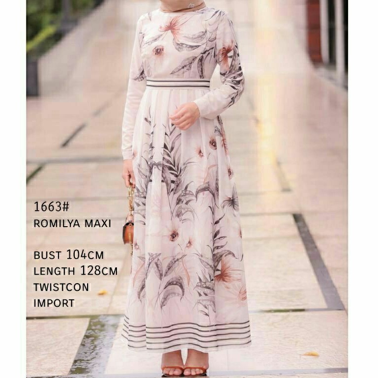 1663 Baju maxi dress gaun pesta kondangan wanita import baju pesta maxidress maxi dress gaun cewek i