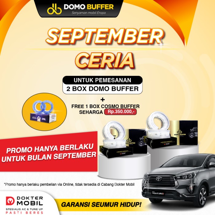 DOMO BUFFER PROMO SEPTEMBER CERIA SPRING BUFFER DOKTER MOBIL
