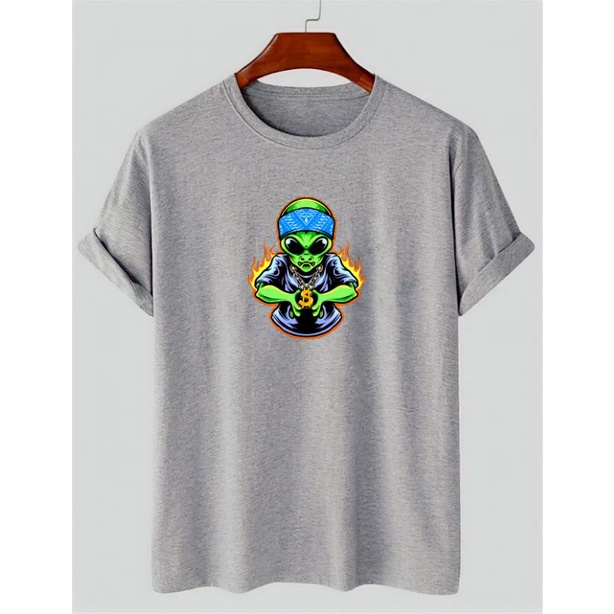 Baju Kaos Pria Murah Alien Erigo Atasan Lengan Pendek Tshirt Cowok Oblong Cod