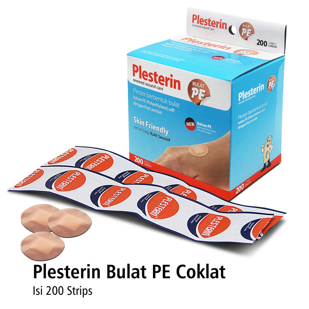 Plesterin Bulat PE Coklat OneMed box 200pcs