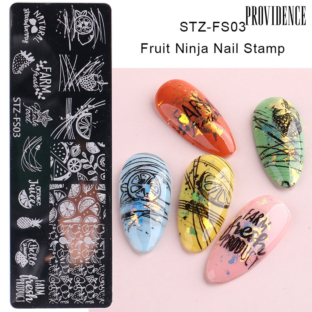 Providence Plat Stempel Kuku Motif Print Bunga Anti Karat Untuk Nail Art Wanita