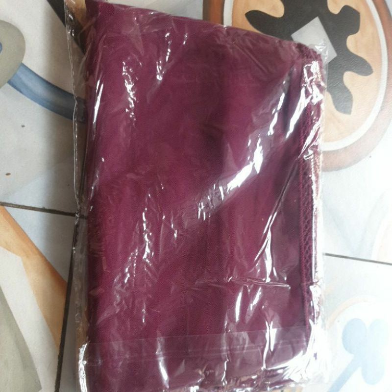 PASHMINA CROCHET 180 X75 DIAMOND  SULAM  PICOT EMBORDY-Marun mat babydoll