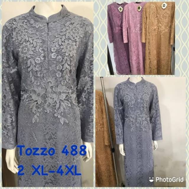 (BISA COD )Gamis brukat tozzo