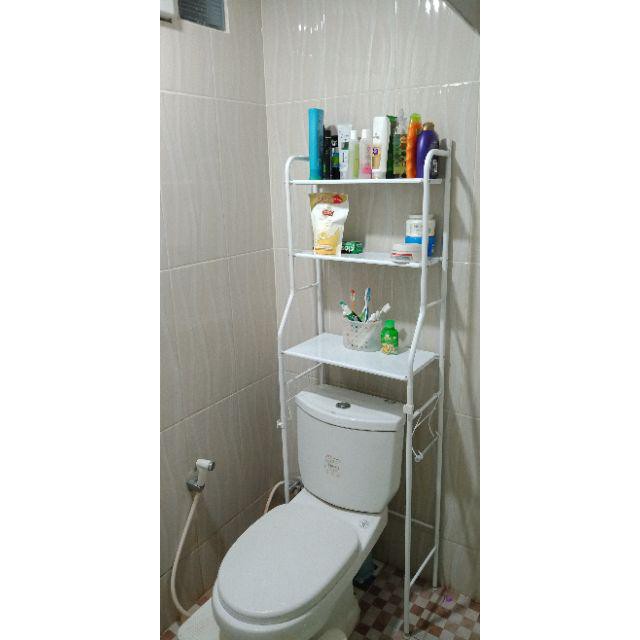 Rak Toilet Kamar Mandi Rak Toilet Organizer WC Tissue sabun Kloset Kamar Mandi 165x50x26