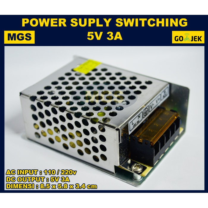 3Pcs Power Supply 5v 3a