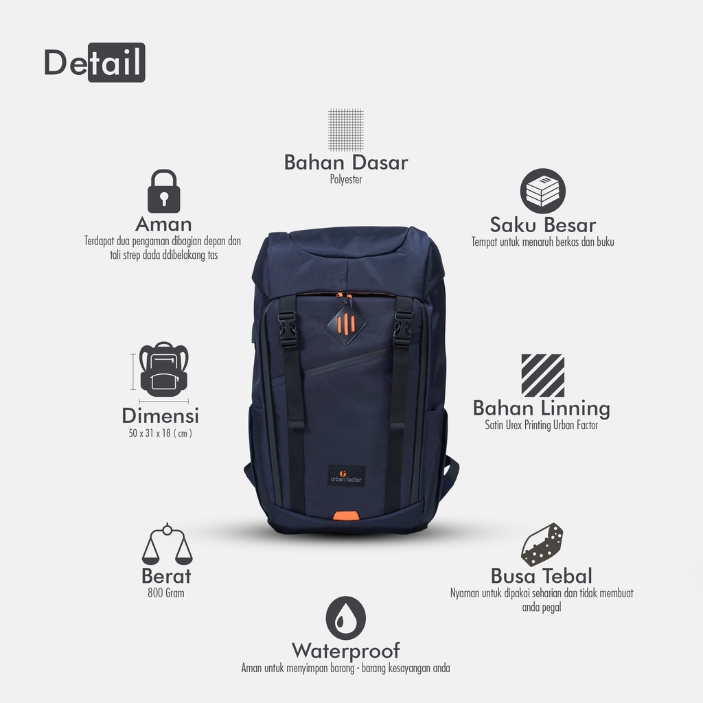 Tas ransel Backpack urban factor - Arxhivo | Tas laptop Pria