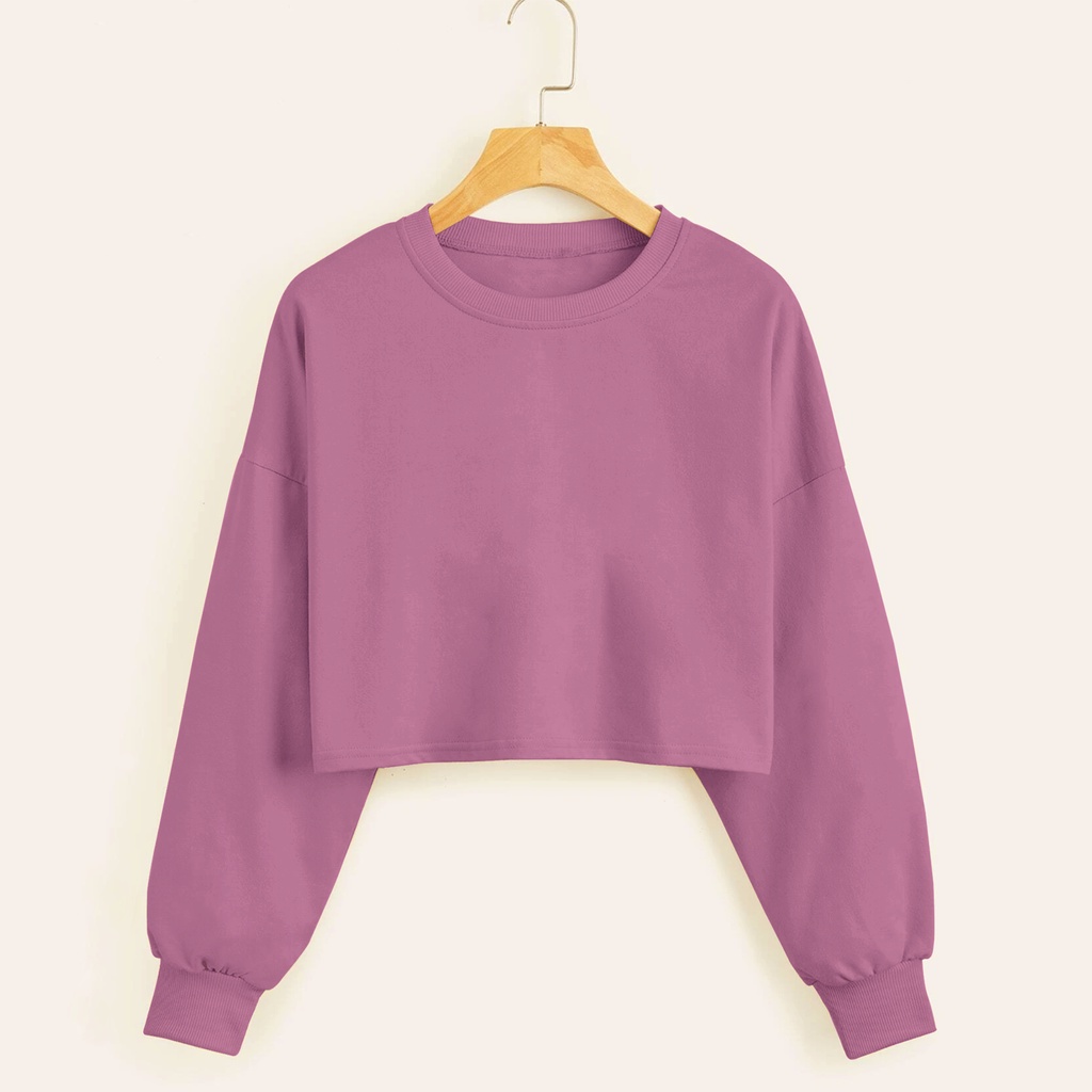 Sweater croope wanita CROP RAWIS | SWEATER CROP MURAH WANITA