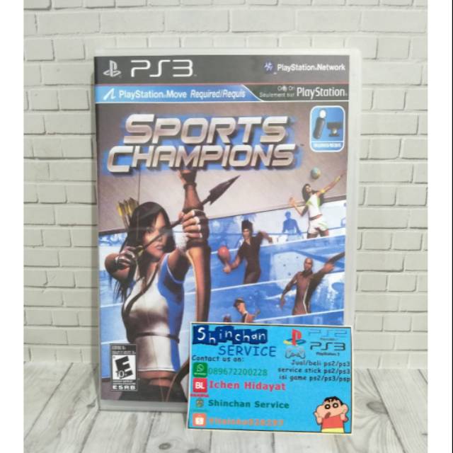 BD CD KASET ORIGINAL PS3 Sports Champion Usa Bahasa Inggris Box dan Cover Original Wajib Eye toy