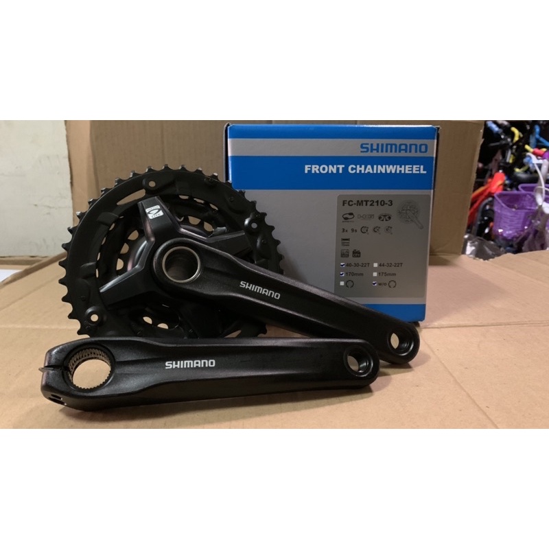 Shimano Altus Crank Set MT210 Hollowtech 2 Triple MTB  40-30-22T Original