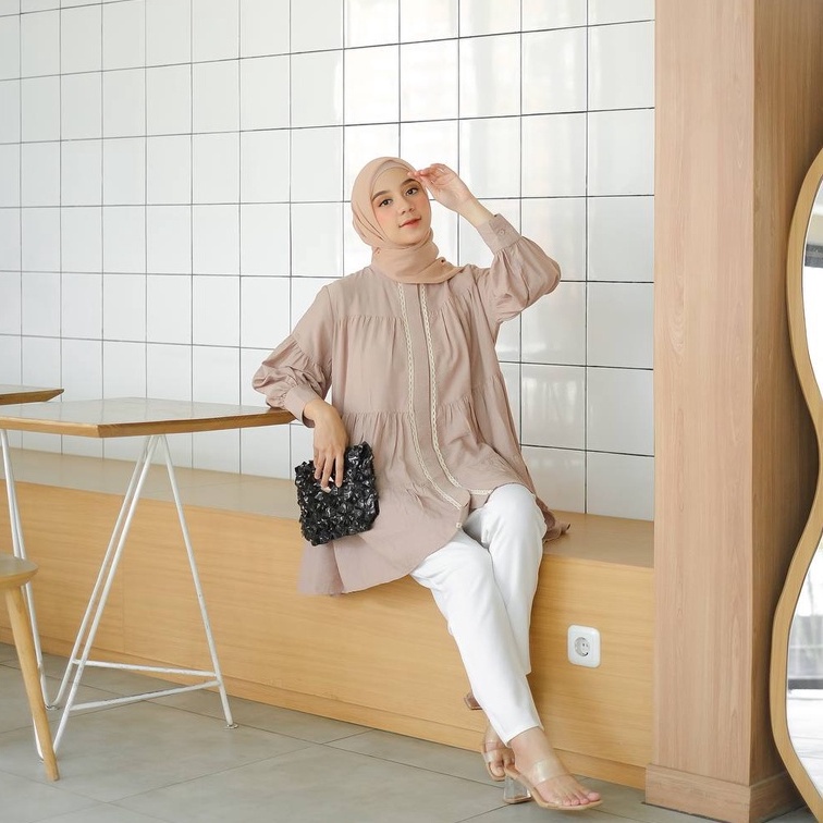 BEFAST - ZRX OOTD Tunik PUTRIE / Fiza Tunik / Pakaian Wanita Remaja Muslimah / Tunik Polos Formal / Fashion Casual Wanita / Tunik Maxy Terbaru / Terlaris / Outfit Wanita Hijab