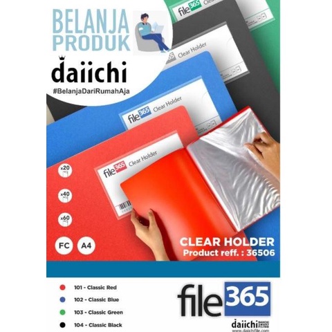 

READY COD Map Clear Holder Daiichi 365 A4 60 lembar BOOM SALE Kode 387