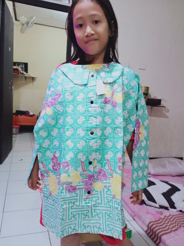 Griyabatikbimi Atasan Blouse Batik Anak Perempuan Size Xl Usia 11 12 Tahun