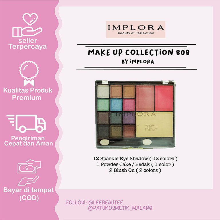 ❤ RATU ❤ Implora Eyeshadow Pallete + Blush On ( palet eye shadow ) (✔️BPOM)