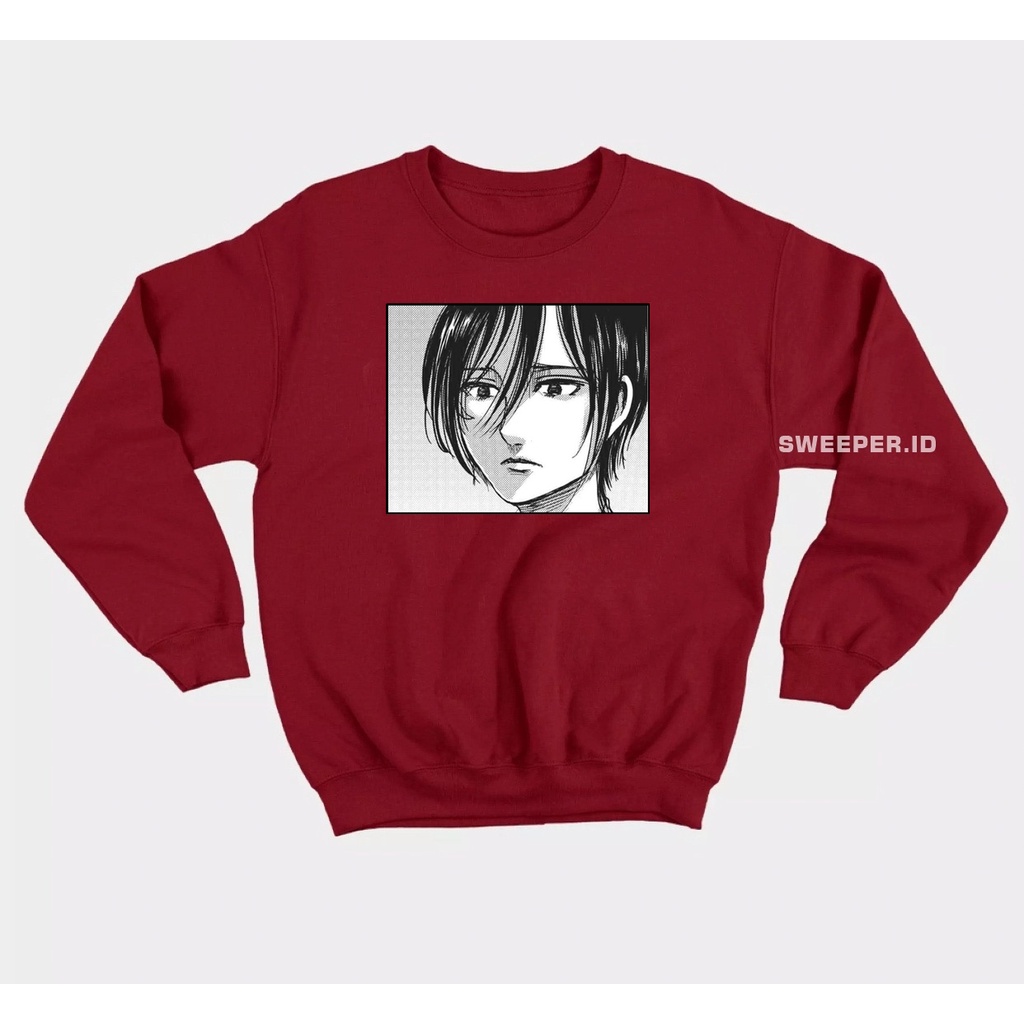 SWEATER ANIME MIKASA SWEATER BAHAN FLEECE