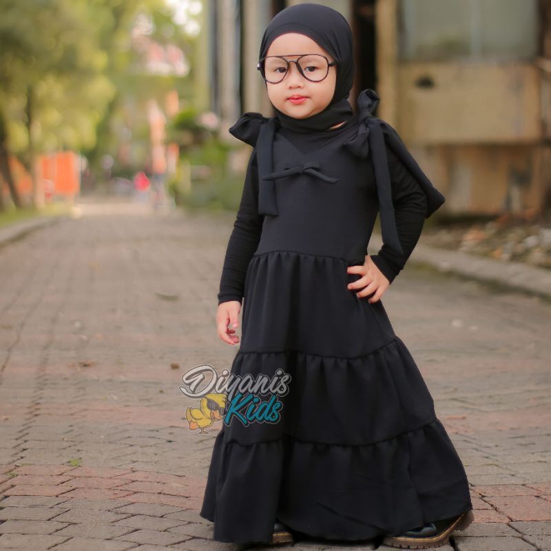 FARESYA - Overal dress anak / Dress muslim anak usia 2-6 tahun