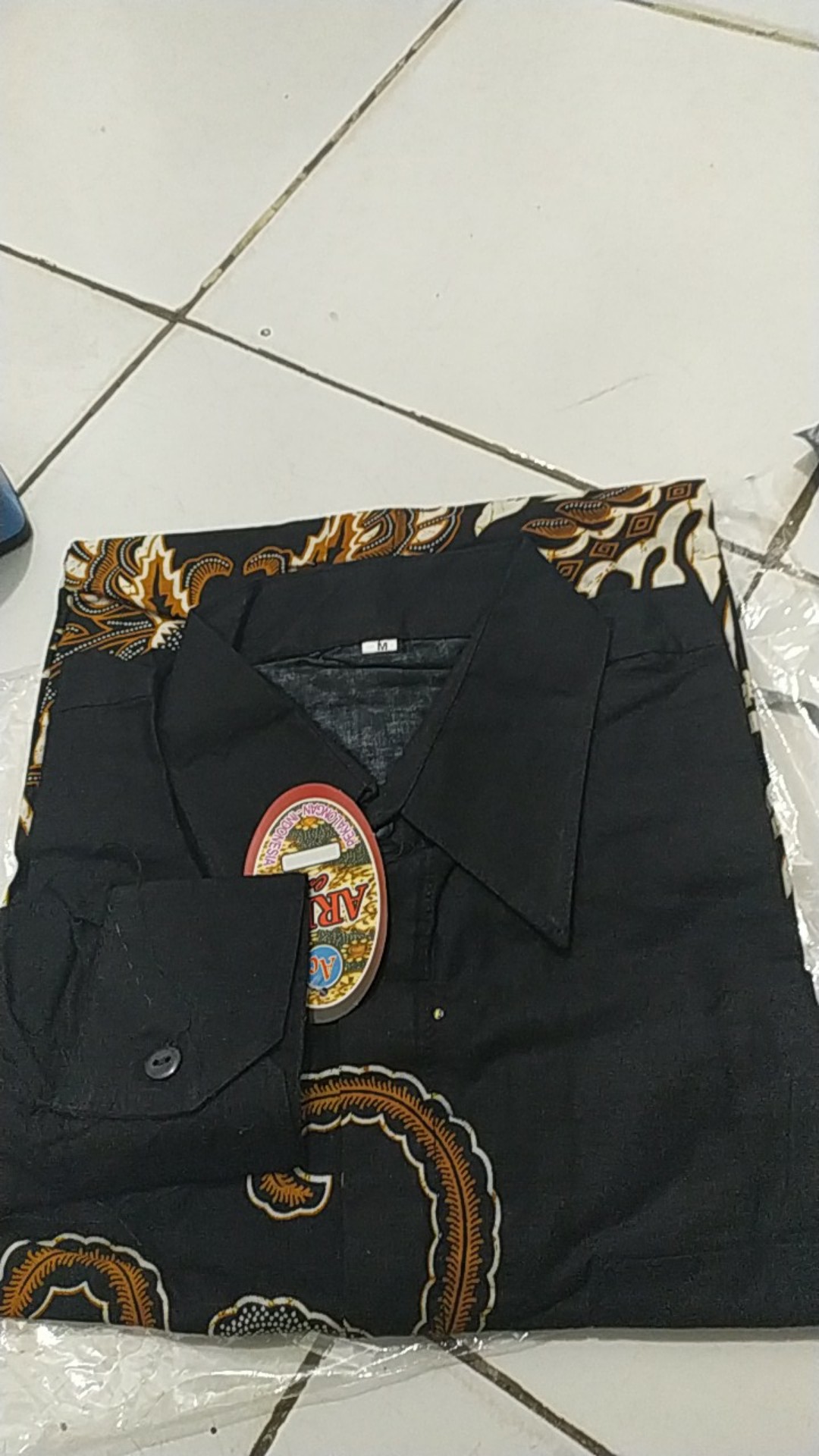 Kemeja Batik Pria Lengan Panjang Motif Ayam Kate