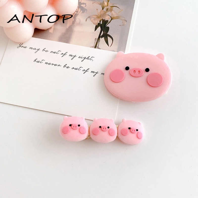 Cute Pink Piggy Hairpin Poni Rusak Rambut Aksesoris Rambut Gadis Bulang Hadiah ANTOP