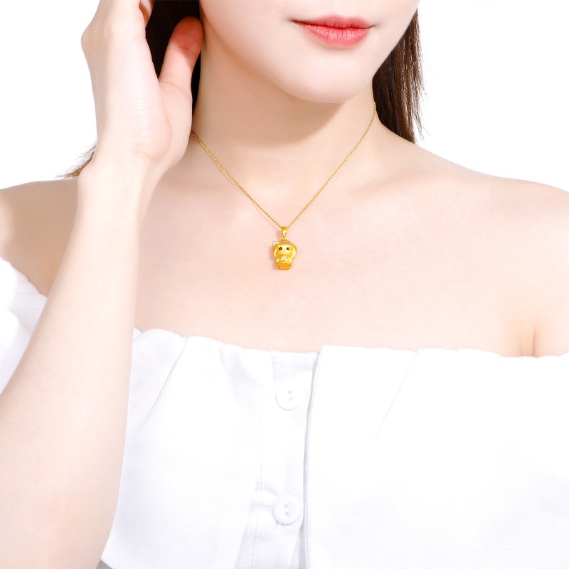 [Ready Stock]Fashion Gold-Plated Angel Magic Girl Pendant Necklace