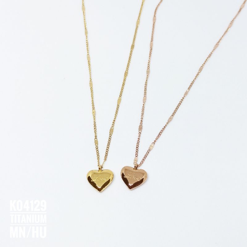 Kalung Titanium Love Rantai K04129