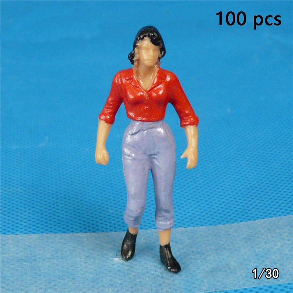 50 / 100pcs Action Figure Karakter Pose Bahan ABS Warna Campur