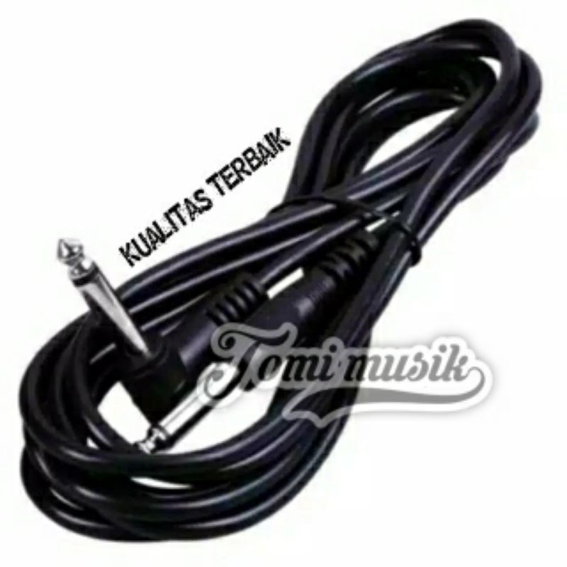 Kabel Jack gitar 6.5mm  panjang 3meter akustik elektrik bass keyboard ukulele