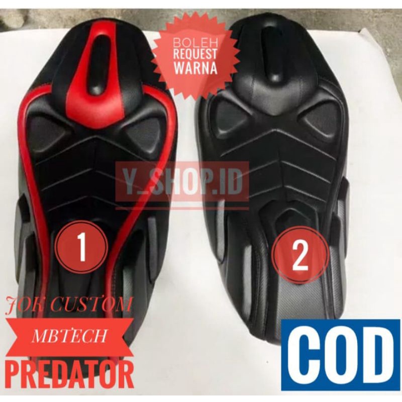 Sarung Cover Kulit Jok Motor Beat Sporty CW Sporty CBS  Sporty CBS ISS Model Predator Kulit MBtech O