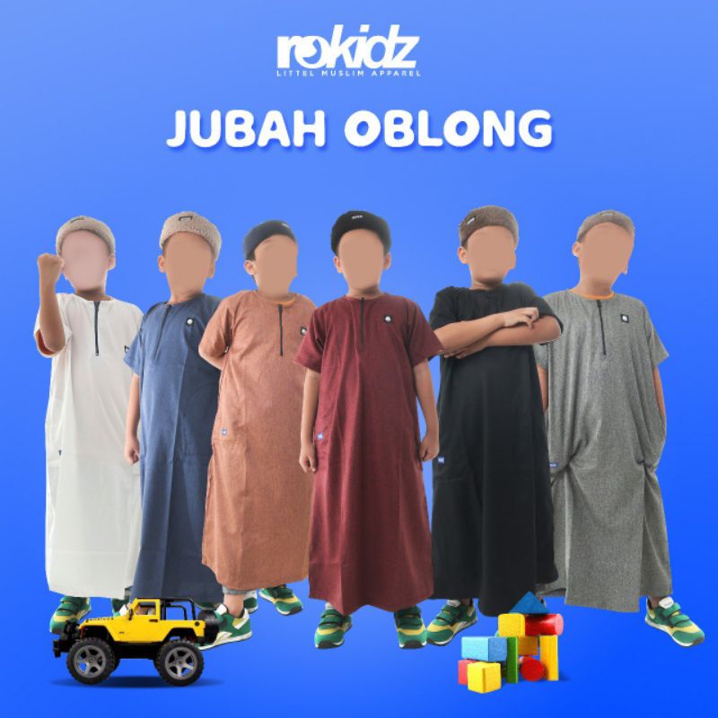 JUBAH OBLONG ROKIDZ JUBAH ANAK GAMIS ANAK GAMIS ANAK LENGAN PENDEK COD