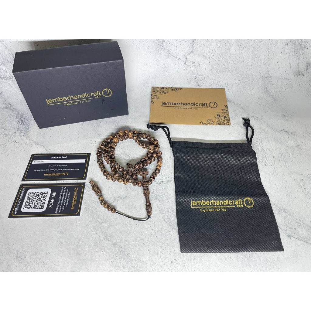 Tasbih Kayu Bertuah Liwung Macan Original 8mm / Tasbih Nibung