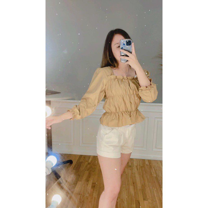 Metha Blouse/Blouse Sabrina Jumbo/Sabrina Kerut/Blouse KoreaStyle