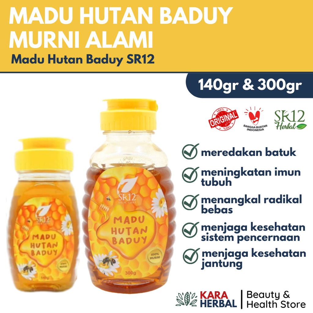 

MADU HUTAN BADUY SR12 140gr 300gr Madu Murni Asli Alami Forest Honey Kara Herbal