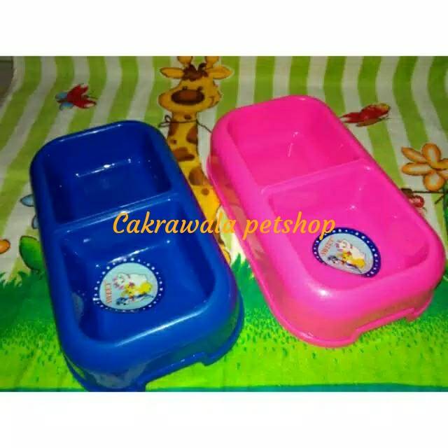 Tempat makan kucing / tempat makan anjing / tempat makan double