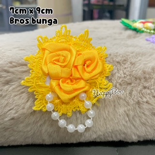 bros bunga mutiara gantung bross pin korsase wedding nikahan kanzashi