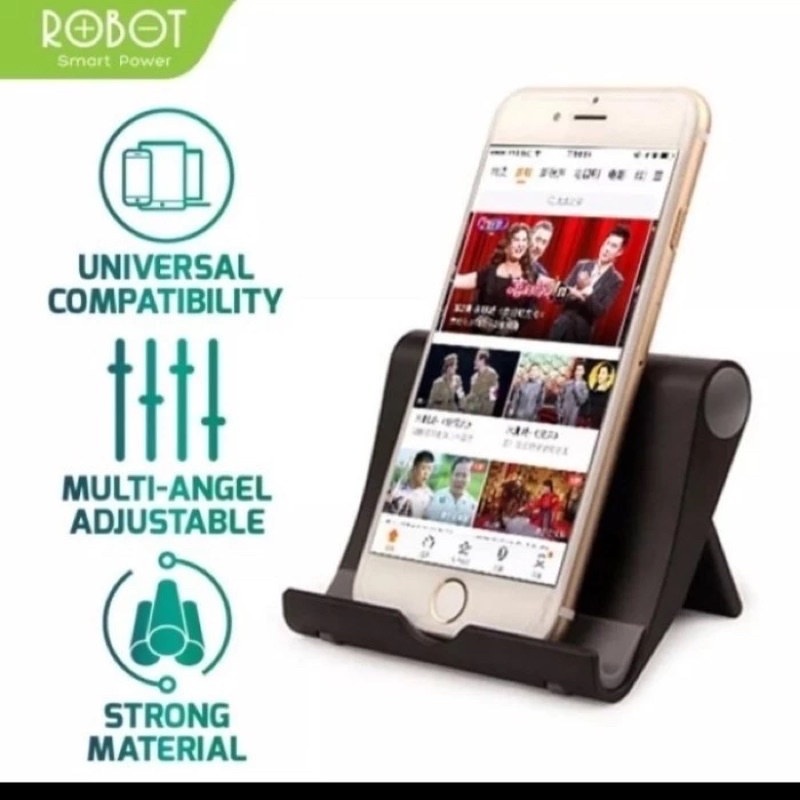 Robot RT-US01 Foldable Universal Stent for Phone and Tablet Black