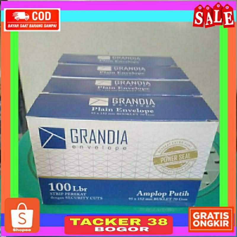 

GRANDIA AMPLOP PUTIH KECIL 104 / GARDA AMPLOP PUTIH BERPEREKAT uk 95 x 152 mm
