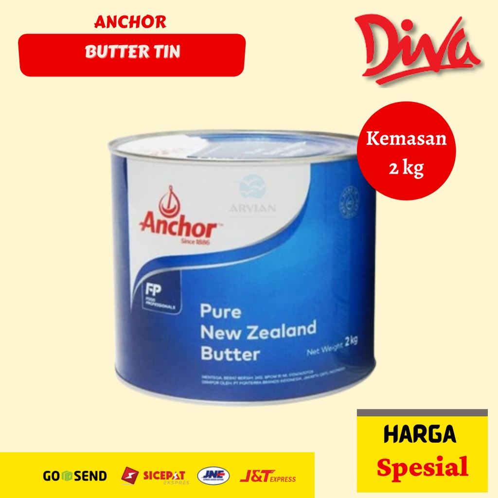 

[2kg] Anchor Butter Tin kemasan Original / Salted Butter