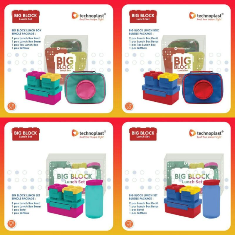 Big Block set Lunchbox, Lego Lunchbox Technoplast ORI
