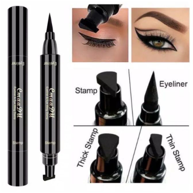 CMAADU Stamps Eyeliner Double Head Black Quick Dry Vamp Tool XX006