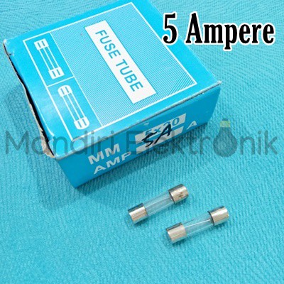 Fuse Sekring Kaca Tabung Kecil 5 Ampere 5x20 - Fuse 5 Ampere 5x20mm