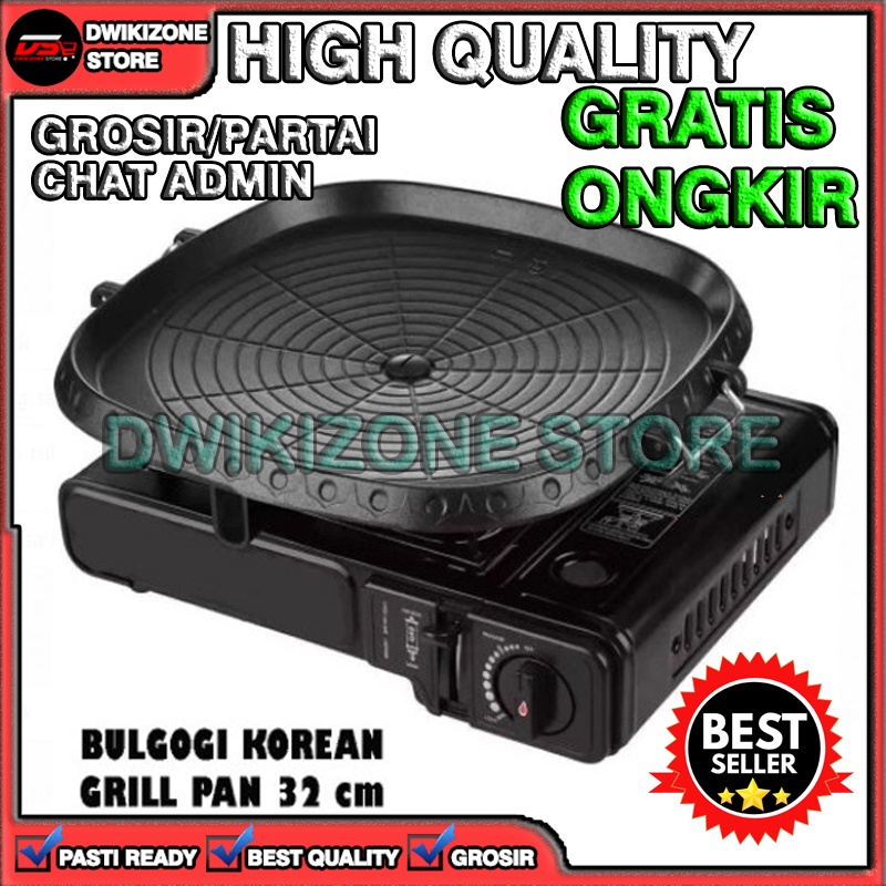 [GROSIR] BULGOGI GRILL PAN 32CM PANGGANG PANGGANGAN PERSEGI SERBAGUNA