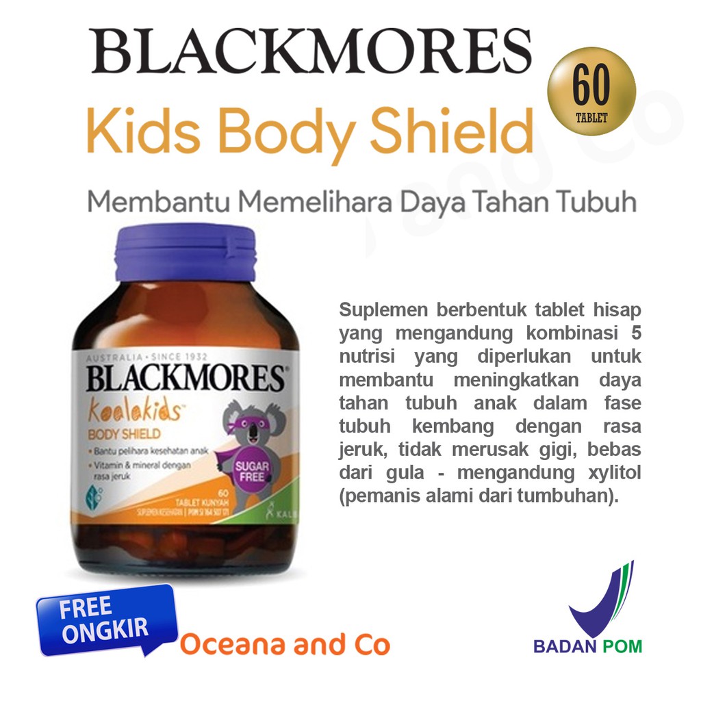 Blackmores Kids Body Shield 60 Tablet BPOM