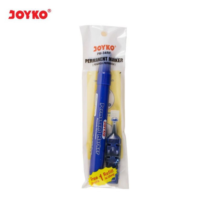 spidol permanen biru joyko bonus Refill permanen marker PM 34 - RF