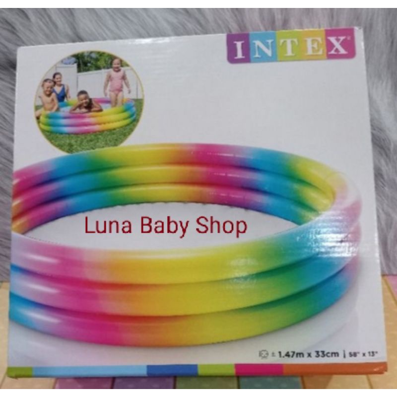 Kolam Renang Tiup Pelangi INTEX 1.47m x 33cm