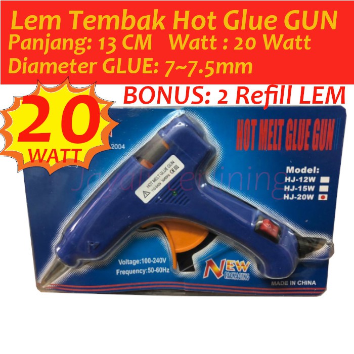 Lem Tembak Pistol Hot Glue Gun Stick Kecil 20 Watt