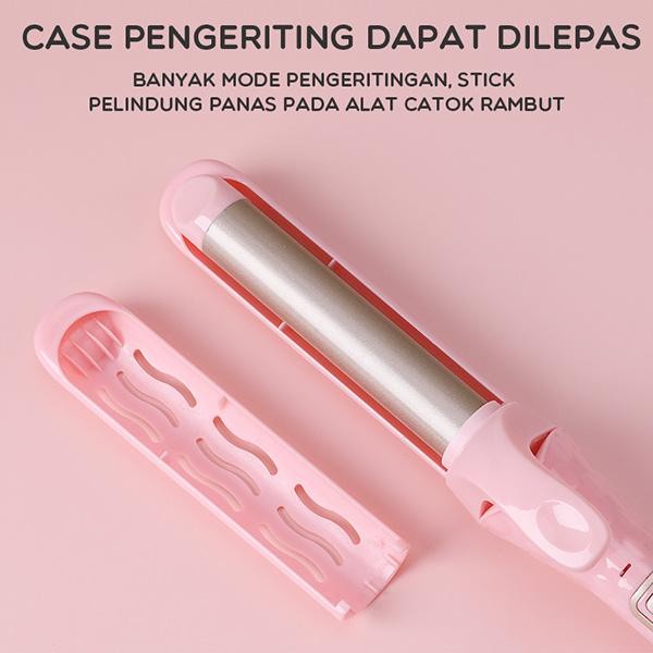 Catokan Rambut Wanita 2in 1 Hair Curler Hair Straightener SHS002