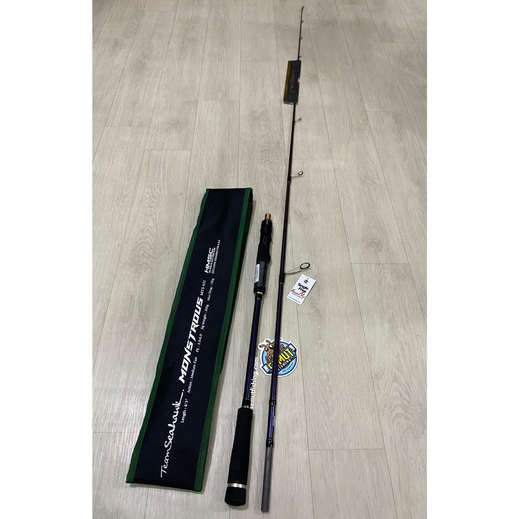 alat pancing mantul habis TEAM SEAHAWK MONSTROUS - MTS632 PE3-6 CARBON SOLID