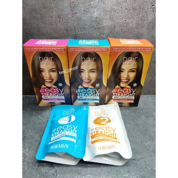 Makarizo he easy straight diy 2-step permanet hair kit ( 1 set )